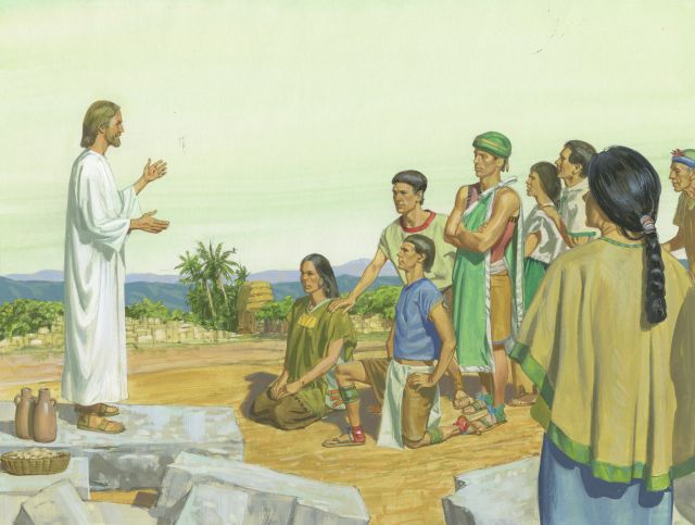 [Jesus Gives the Nephites the Sacrament] - Book of Mormon Art Catalog