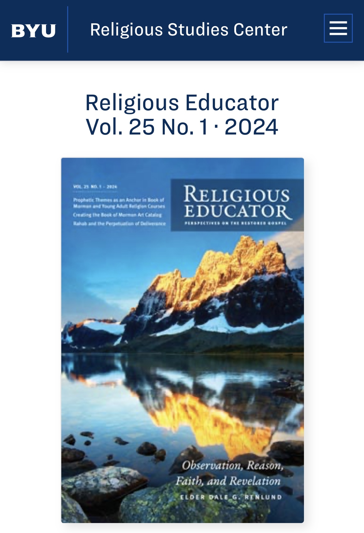 Religious Educator articles published on Book of Mormon Art Catalog ...