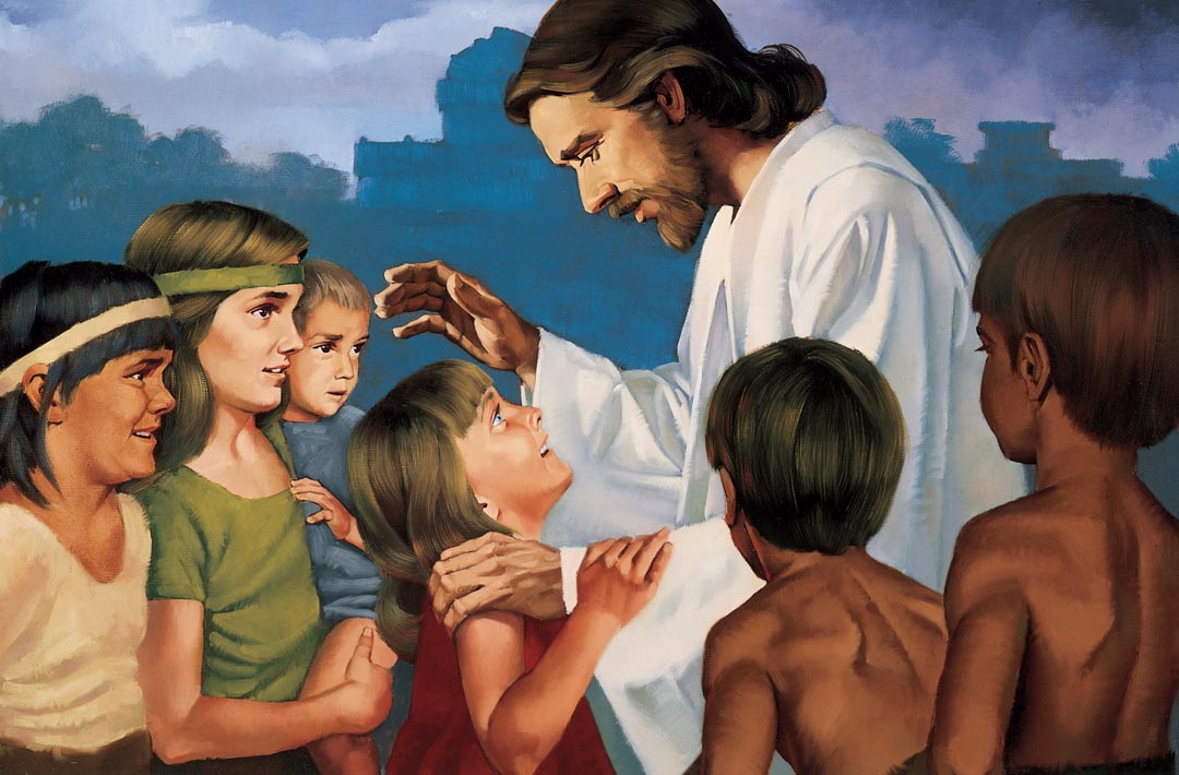 Christ Blessing The Nephite Children - Book Of Mormon Art Catalog