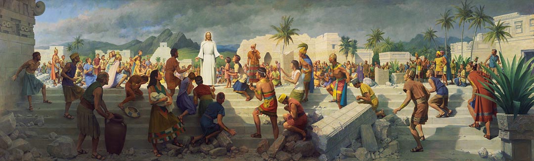 christ visits the americas painting
